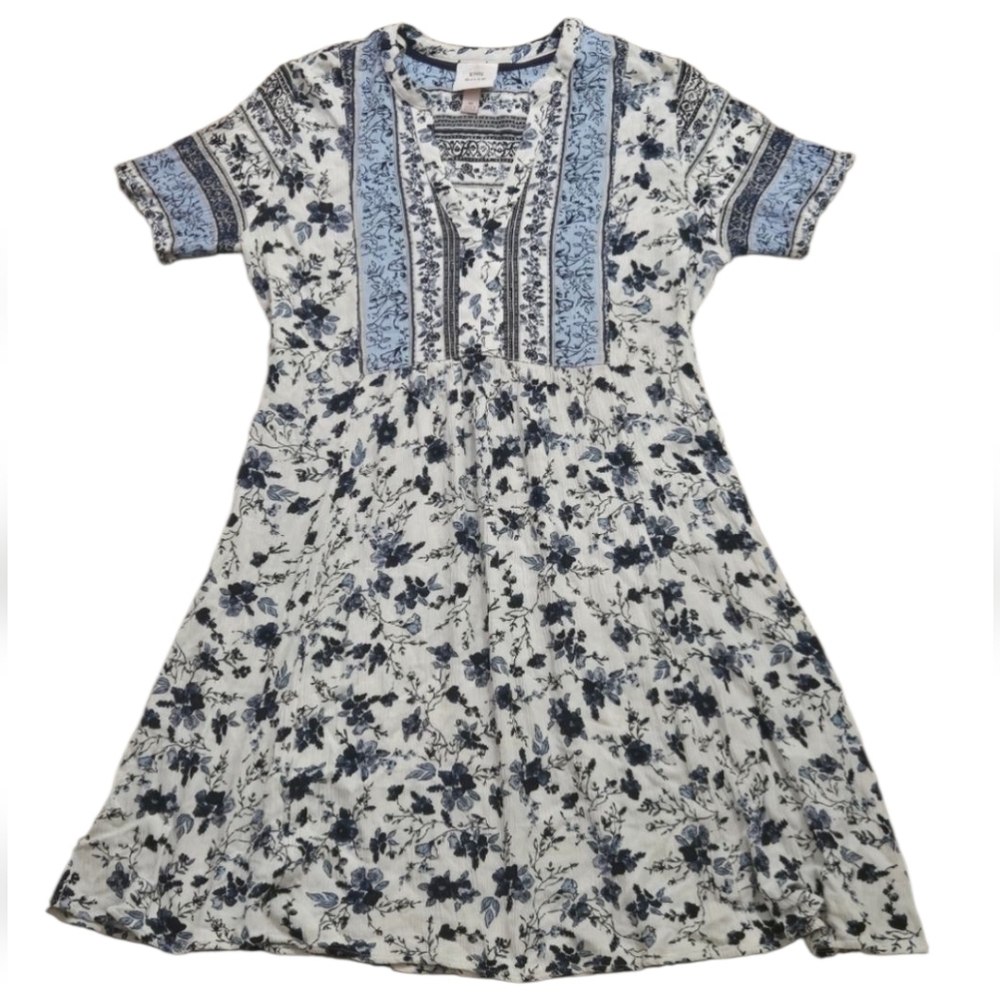 Knox Rose Navy and Cream Floral Mini Dress